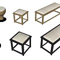 Sofa stool 3d model