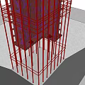 Reinforced Steel Building Component With Vertical Horizontal Bars For Structural Support 3d model