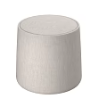 Round Light Beige Sofa Stool With Upholstered Fabric And Modern Design 3d model