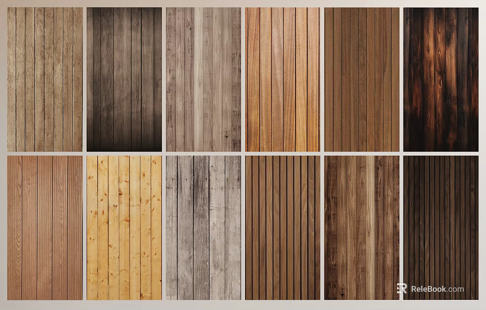 Various Wooden Flooring Textures And Styles 3d model 
