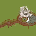 Landscape viewing platform 3d model