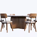 New Chinese Dining Table and Chair 3d model