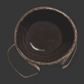 Handwoven Brown Storage Basket With Dual Handles And Square Base Design