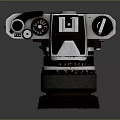 Vintage Nikon FE Camera With Large Classic Lens And Retro Design Elements 3d model