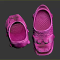 Pink Cartoon Crocodile Design Kids Shoes With Fun Animal Shape