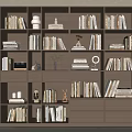 Middle Ancient Style Bookcase Quiet Style Bookshelf Jewelry Ornaments Books Open Decorative Cabinet Study Cabinet 3d model
