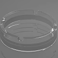 Crystal Clear Glass Decorative Ornament Set Featuring Round Ashtray Shape For Home Decor