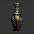 Colorful Decorative Ornament Set With Twisted Pattern And Iridescent Glaze Shiny Surface For Home Decor