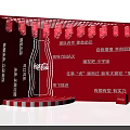 Coca-Cola Photo Check-in Spot Featuring Red Background Large Neon Bottle And Red Boxes