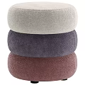 Soft Upholstered Stacked Poufs In Multiple Colors For Living Room Decor