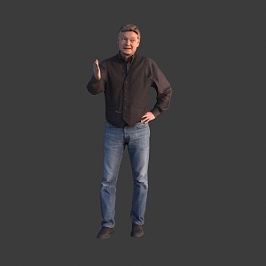 middle-aged man 3d model