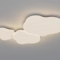 Modern Cloud Shaped White Ceiling Light with Soft Glow Decorative Design 3d model
