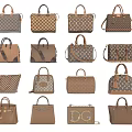 Fashionable Brown Handbags Collection With Various Styles Different Patterns And Designs