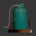 Everyday Living Items Including Green Gas Cylinder Handbags Backpack Magnifying Glass And Bread Roll