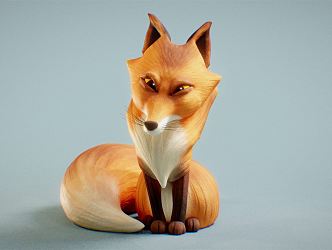 modern fox 3d model