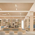 Library Bookstore 3d model