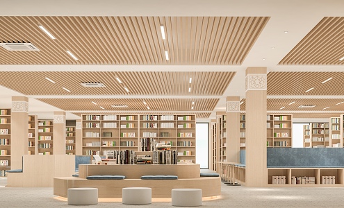 Library Bookstore 3d model