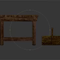 Rustic Wooden Square Table And Small Basket For Home Living Essentials