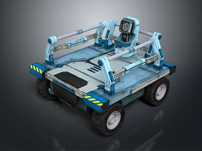 Space Exploration Lunar Rover With Mechanical Arms And Wheels For Planetary Missions 3d model