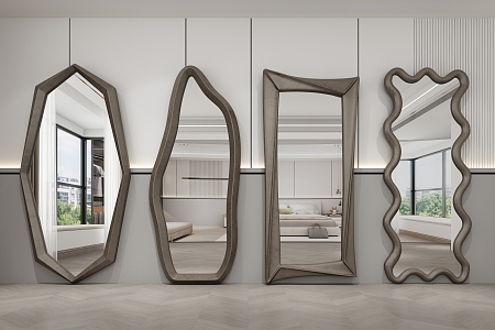 Modern mirror Dressed mirror Full-length mirror 3d model