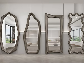 Modern mirror Dressed mirror Full-length mirror 3d model