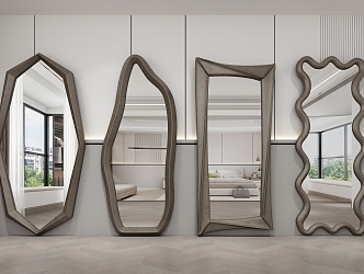 Modern mirror Dressed mirror Full-length mirror 3d model