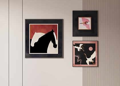 Vintage Hanging Paintings 3d model