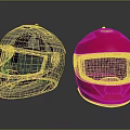 Modern Stylish Full Face Helmets Silver Carbon Fiber And Pink With Transparent Visors