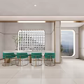 Elegant Beauty Hair Salon Interior With Green White Decor Gold Accents And Comfortable Seating