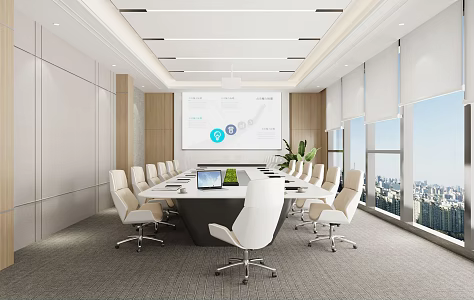 Modern Meeting Room Meeting Table and Chair 3d model