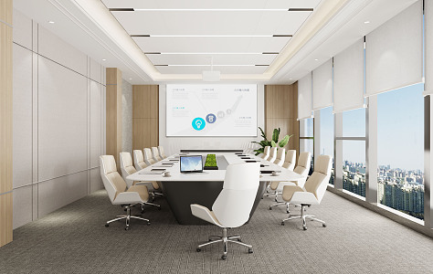 Modern Meeting Room Meeting Table and Chair 3d model