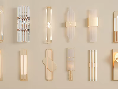 Modern Wall Lamps With Various Stylish Designs For Interior Home Decoration 3d model