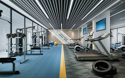 Modern Gym 3d model