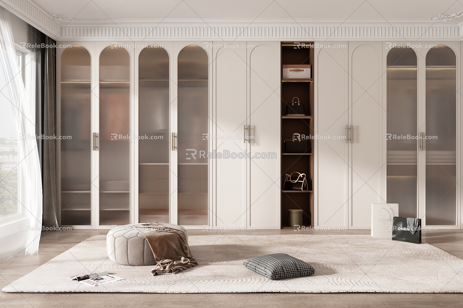 French Entry Luxury Cloakroom 3d model