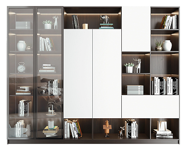 Modern bookcase 3d model