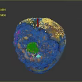 Detailed View of Rotten Apple with Moldy Spots and Decayed Flesh on Dark Background