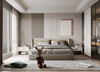 Modern Bedroom Wardrobe 3d model