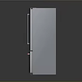 Sleek Stainless Steel Double Door Refrigerator With Bottom Freezer Drawer And Ice Maker