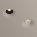 Black And Silver Recessed Downlights For Modern Ceiling Lighting Fixture