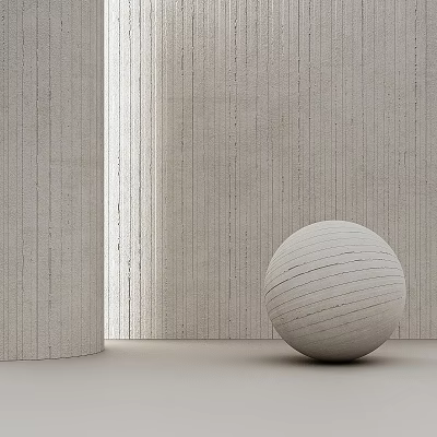 Modern Concrete Floor Tiles With Striped Texture For Elegant Minimalist Interior Space 3d model