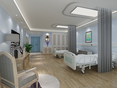 Modern Hospital Clinic Ward 3d model