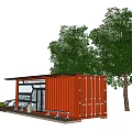 Modern Container Unattended Selling Container 3d model
