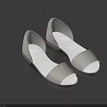Elegant Women's Open Toe Flat White Sandal Shoes With Minimalist Design And Comfortable Fit