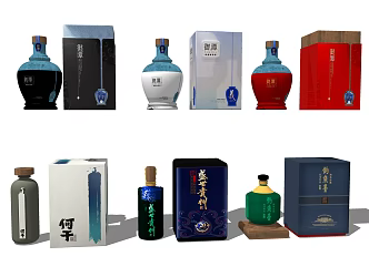 Modern Liquor Bottle 3d model