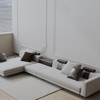 Three-seat sofa 3d model