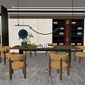 Modern Dining Table and Chair Combination Dining Table and Chair 3d model