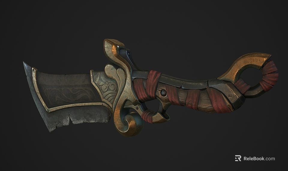 Fantasy Knife Sabre Dagger Blade Cold Weapon Next Era PBR Game Cartoon 3d model