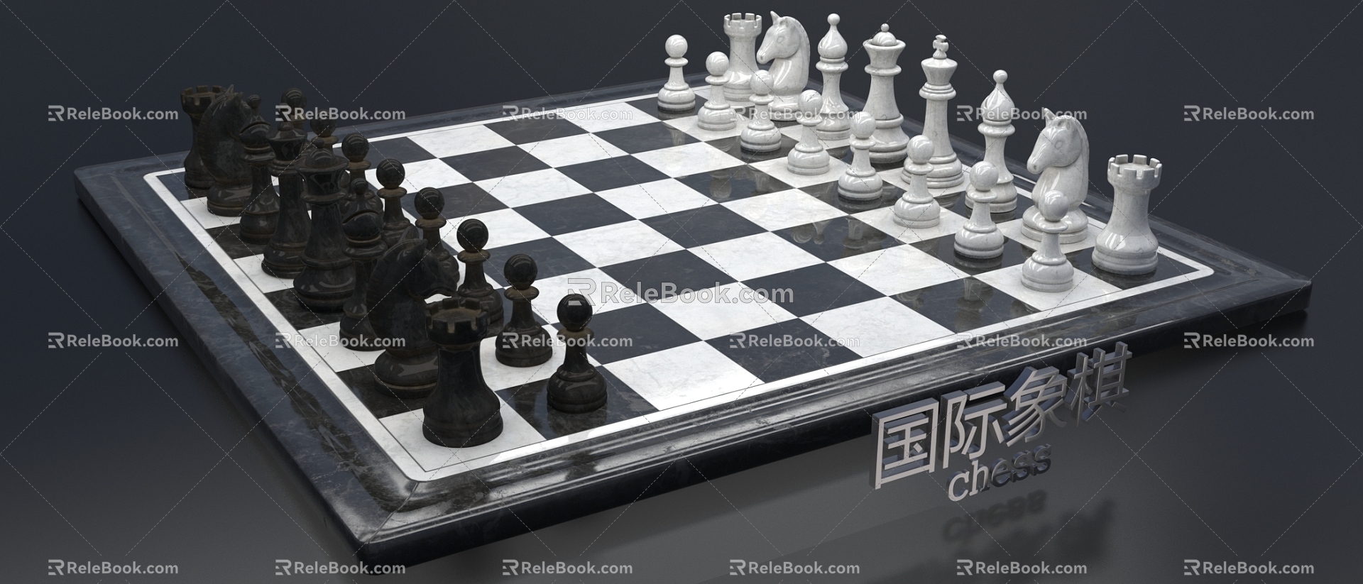 Modern Chess 3d model