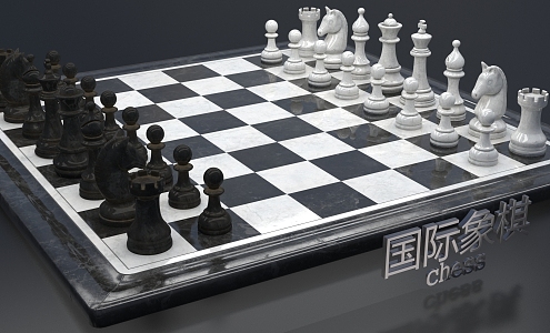 Modern Chess 3d model