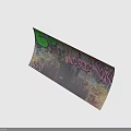 Colorful Graffiti Art On Textured Vintage Wall With Green And Pink Patterns